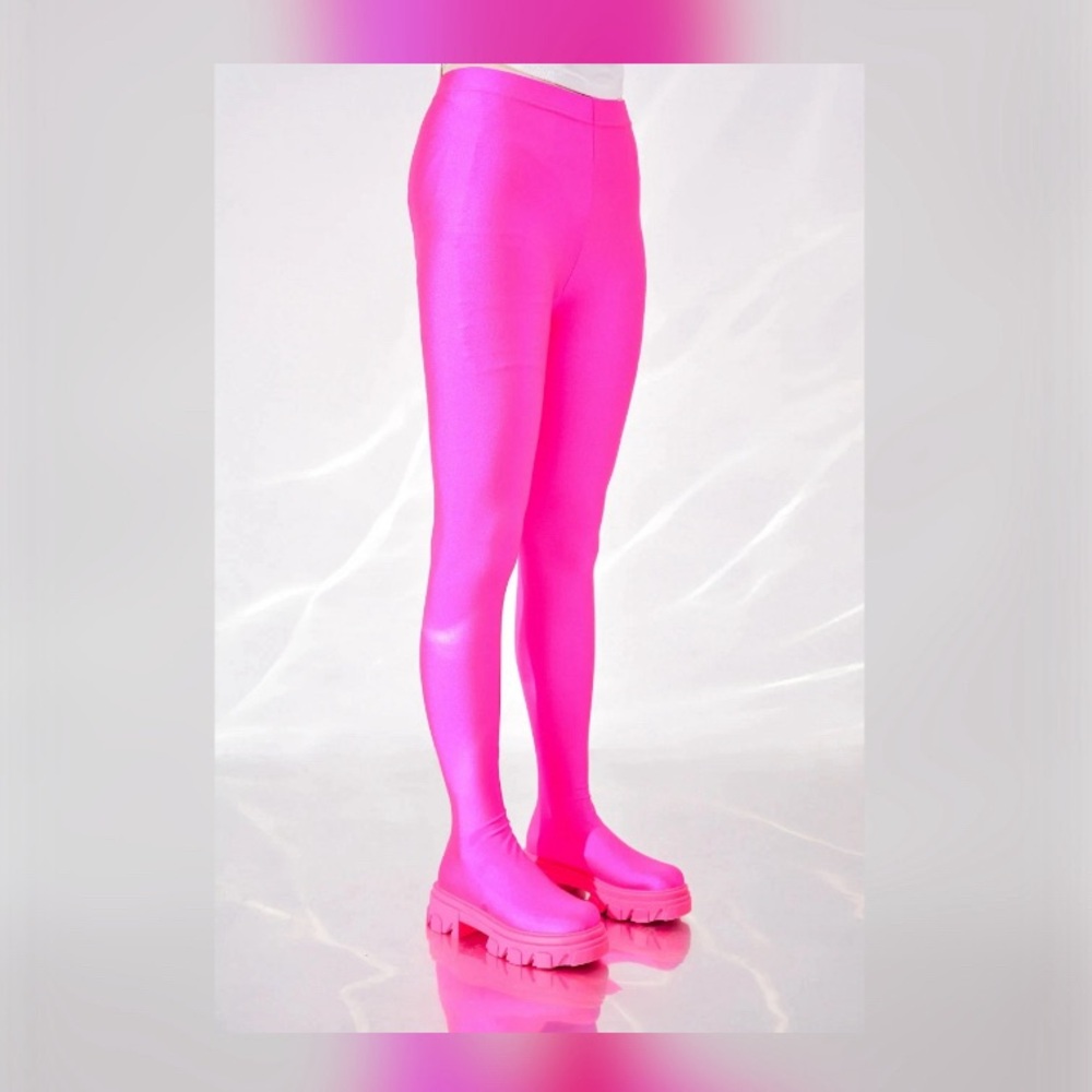 Cape Robbin Neon Pink Platform Leggings Boots